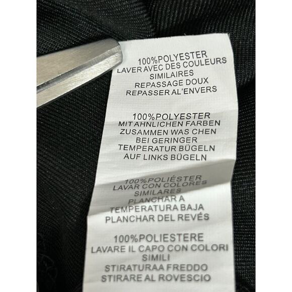 Pretty Little Thing Tall Black Cargo Pocket Detail Buckle Trouser SZ 14 Wide Leg - Picture 11 of 12